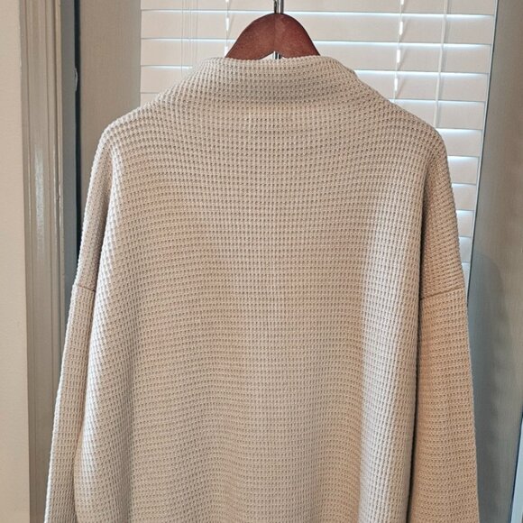 ❤️Eileen Fisher Peruvian Organic Cotton Blend Funnel Neck Top Size XL - Picture 3 of 6